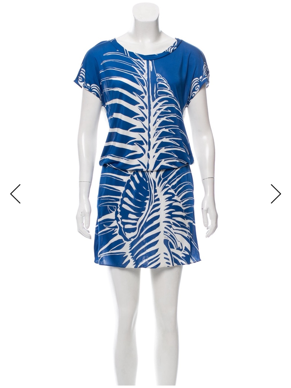 Pucci silk Blue & White Tropical Print Short Dress xs